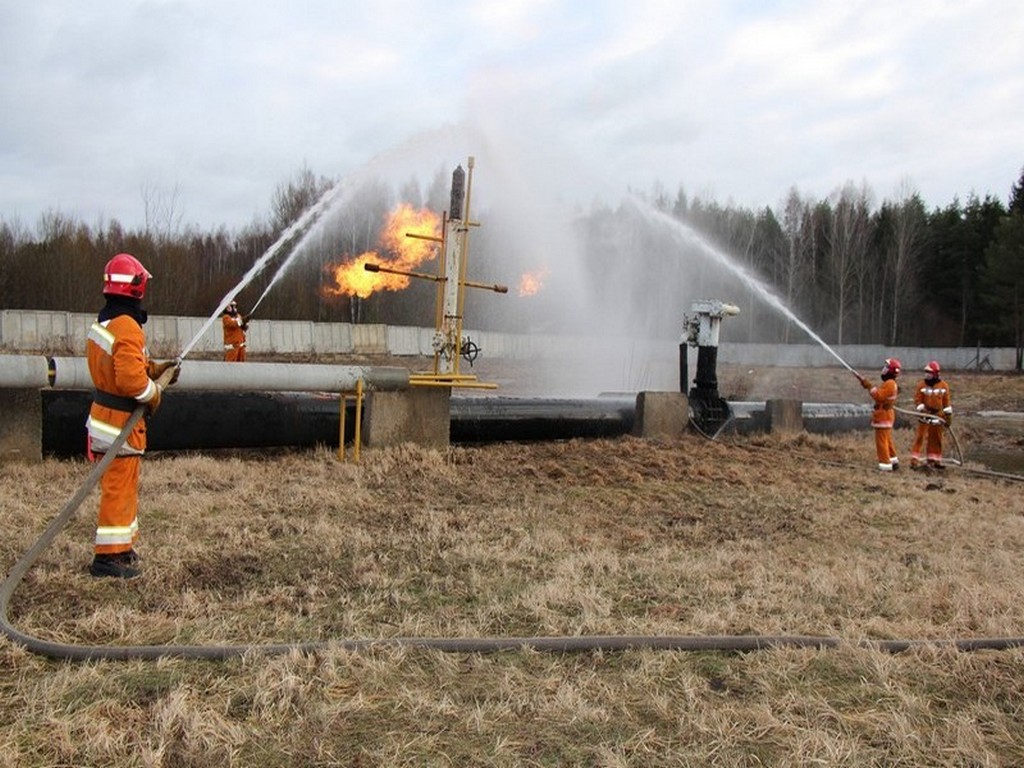 Fire ground for emergencies elimination on gas sup